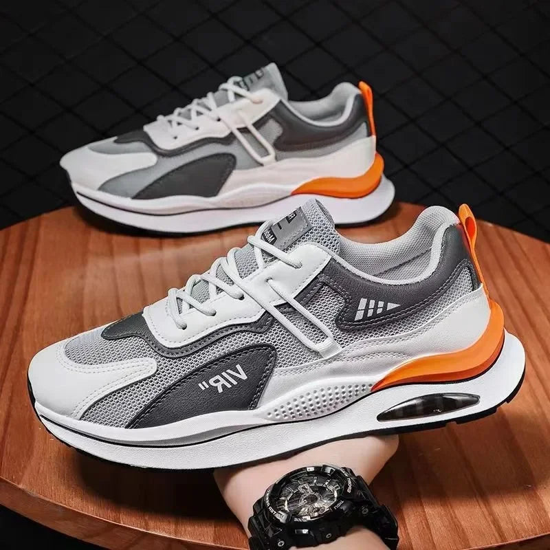 YBQJOO Men's Mesh Sneakers – Breathable Anti-Slip Sport Shoes Men's Mesh Sneakers Axl