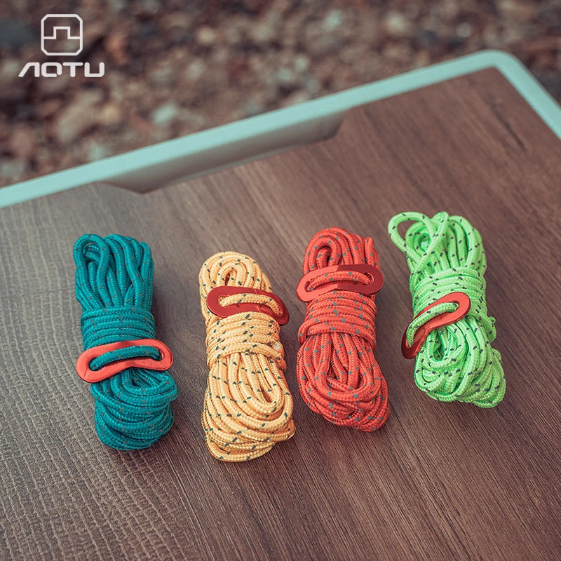 Reflective Tent Guy Lines 4mm – 4×4M Camping Tarp Ropes Set Tent Guy Lines Axl
