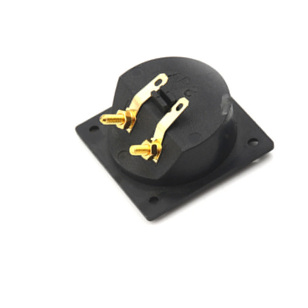 Square Double Binding Post Speaker Terminal Cup – Gold & Black Speaker Terminal Cup Axl