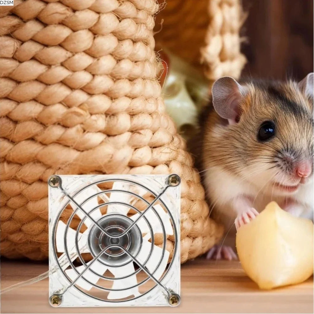 USB Pet Cage Cooling Fan – Clear Acrylic Mini Fan for Pets Pet Cage Fan Axl