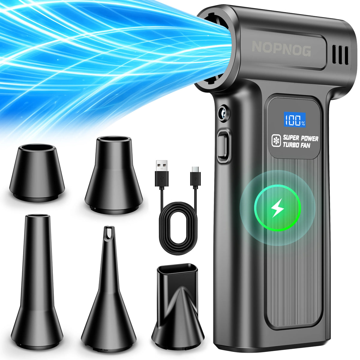 Portable Turbo Blower Fan – 4-Speed Cordless Jet Fan X50 Turbo Blower Fan Axl
