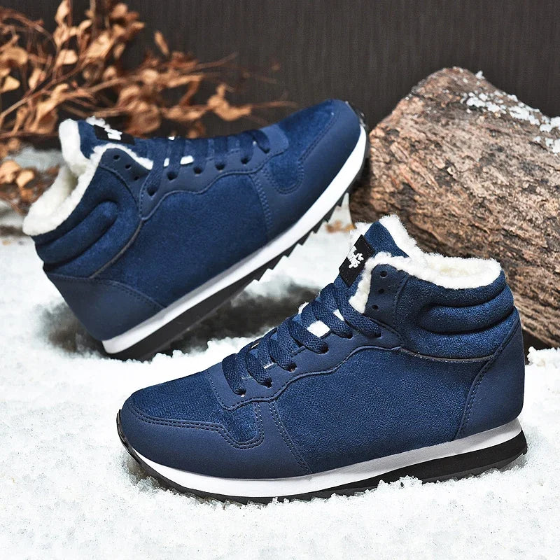 AZGB Men's Snow Boots – Non-Slip Winter Ankle Boots, Warm Plush Winter Snow Boots Axl