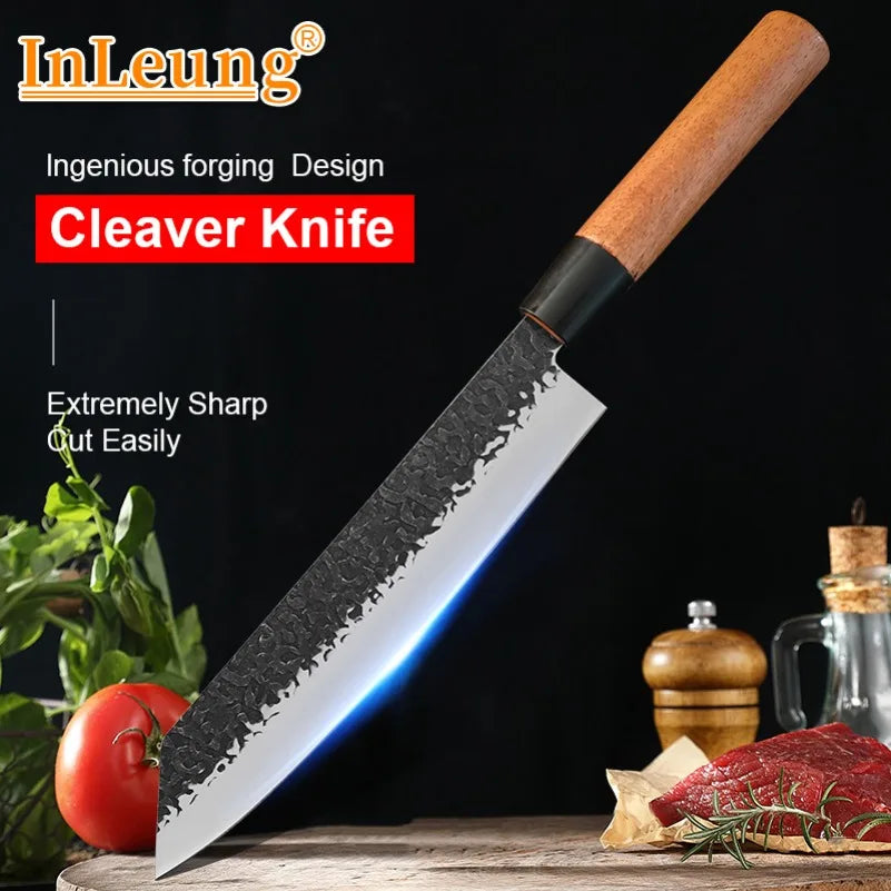 InLeung Handmade Chef Cleaver – Stainless Steel Kitchen Knife Chef Cleaver Knife Axl