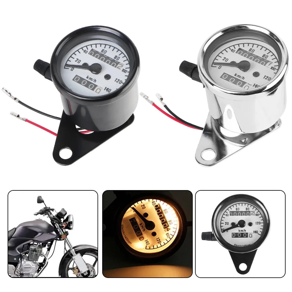 Retro Motorcycle Dashboard LED Speedometer & Tachometer Gauge Motorcycle Gauge Axl