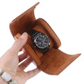 PU Leather Travel Watch Case – Dustproof Watch Storage Box Watch Storage Box Axl Brown 1 slots