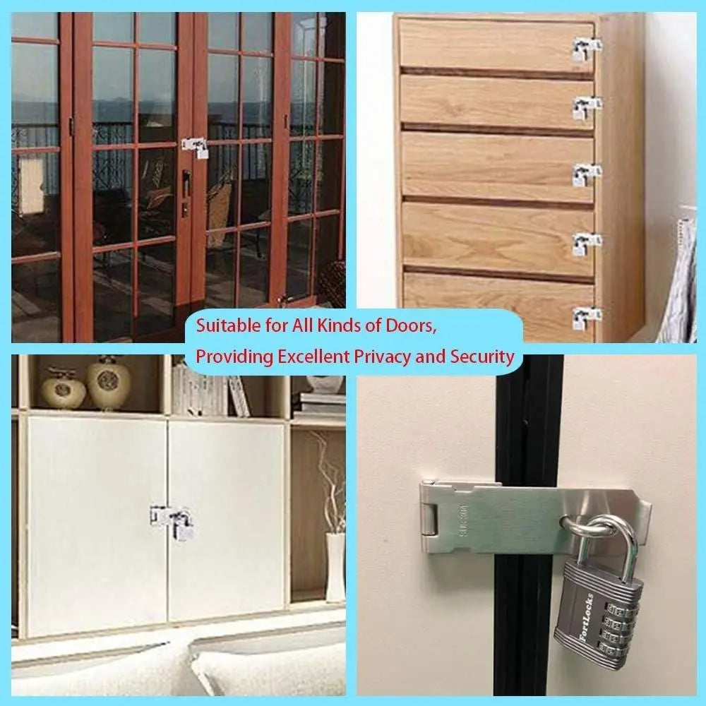 Stainless Steel Padlock Hasp – 90° Right Angle Shed Door Latch Door Security Hasp Axl