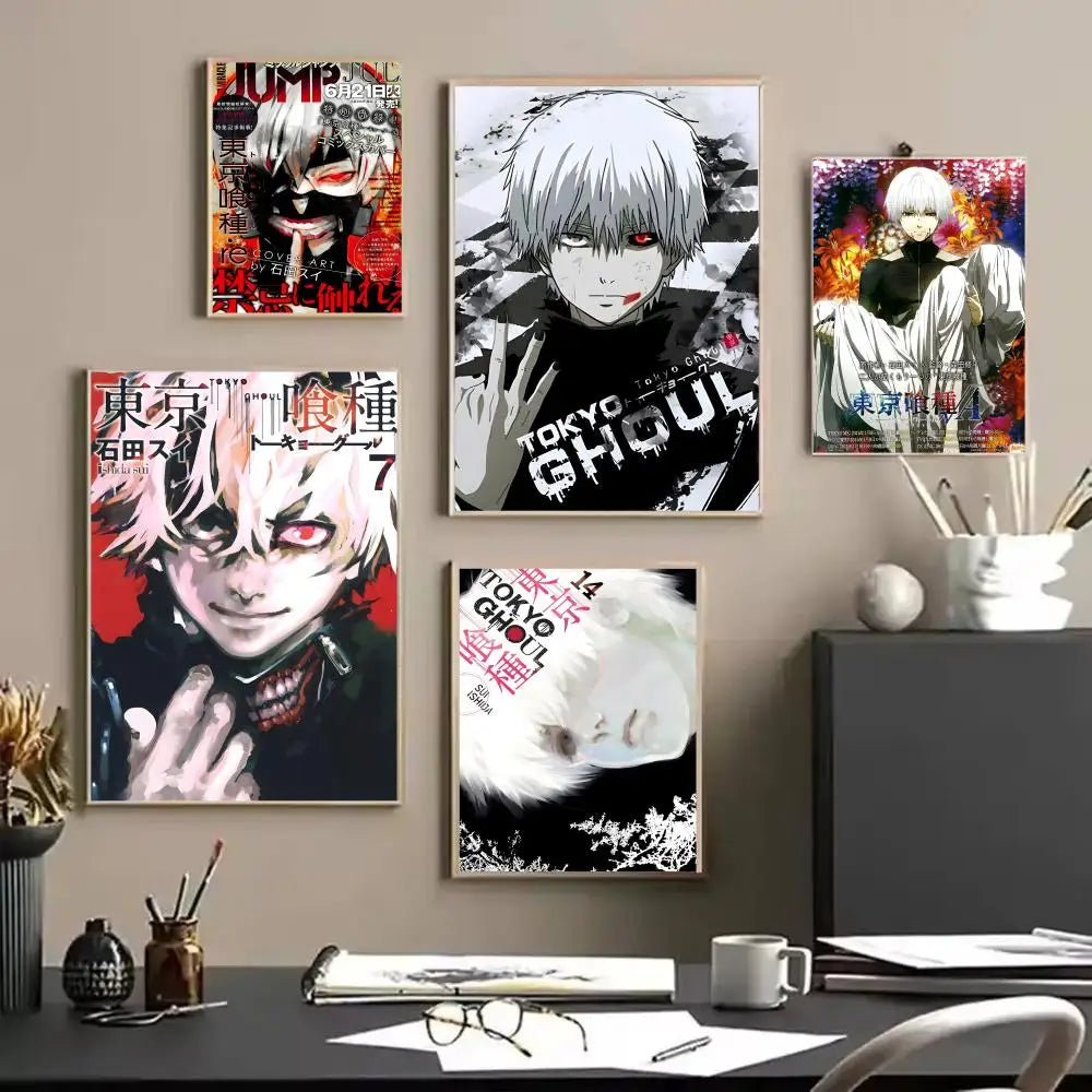 Anime Tokyo Ghoul Canvas Wall Art – Unframed Poster Print Canvas Wall Art Axl