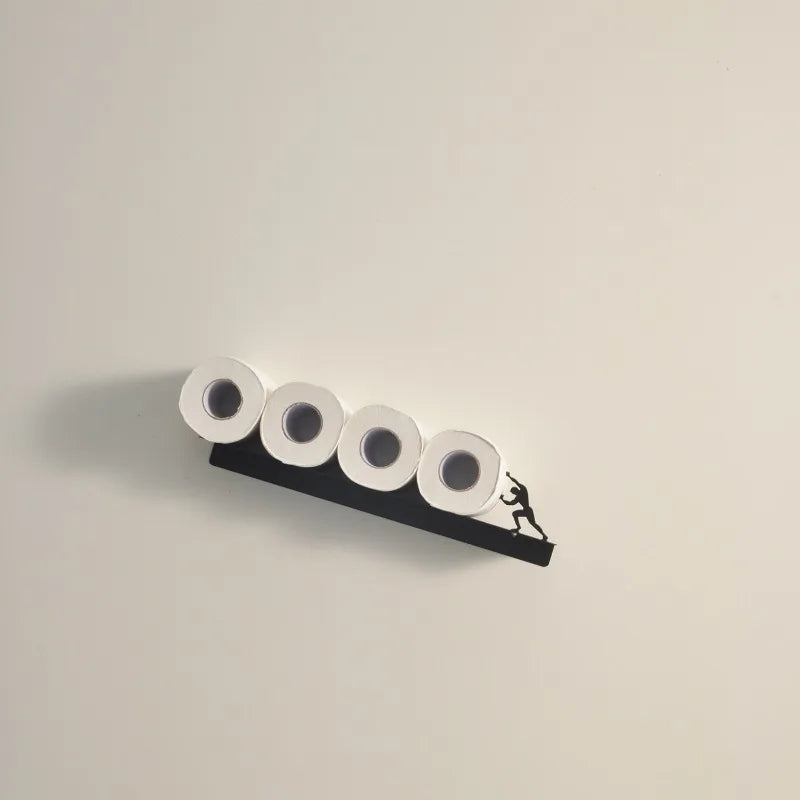 Wall-Mount Iron Toilet Paper & Tissue Holder – Storage Rack Tissue Paper Holder Axl