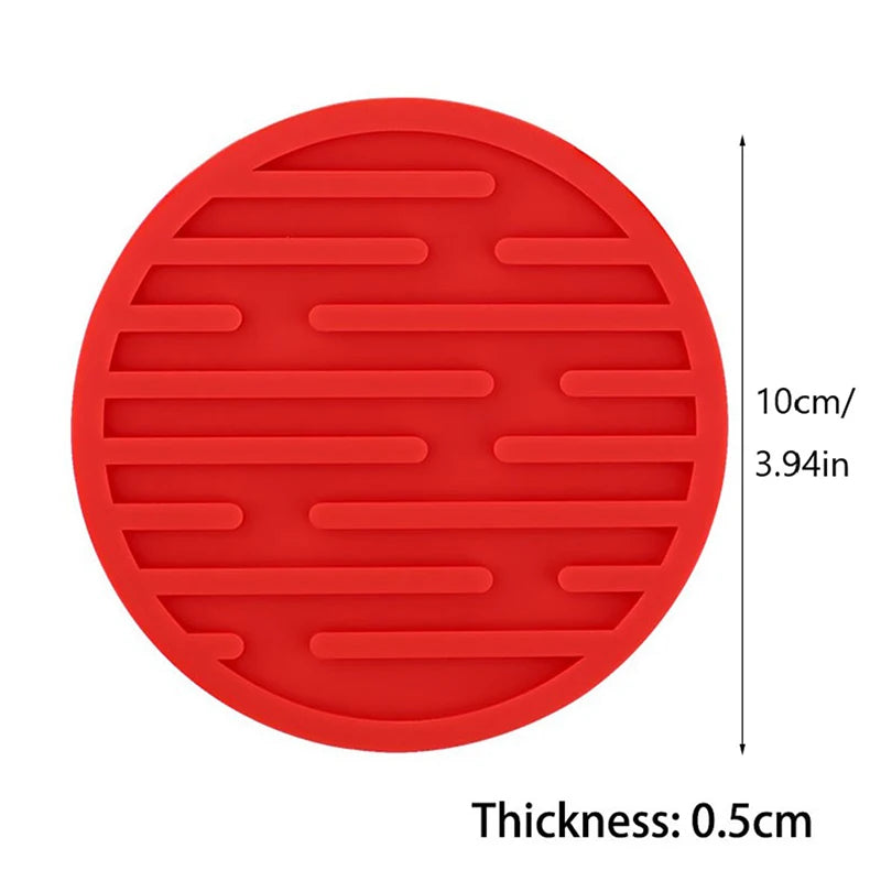 Round Silicone Coasters – Heat-Resistant Non-Slip Cup Mats Silicone Coasters Axl
