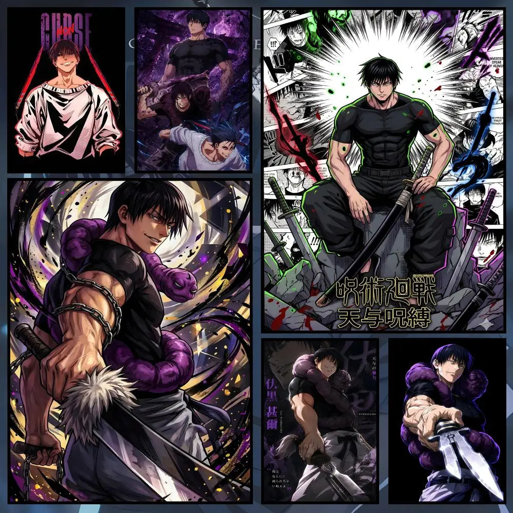 Fushiguro Toji Anime Wall Poster – Self-Adhesive HD Art Print Anime Wall Poster Axl
