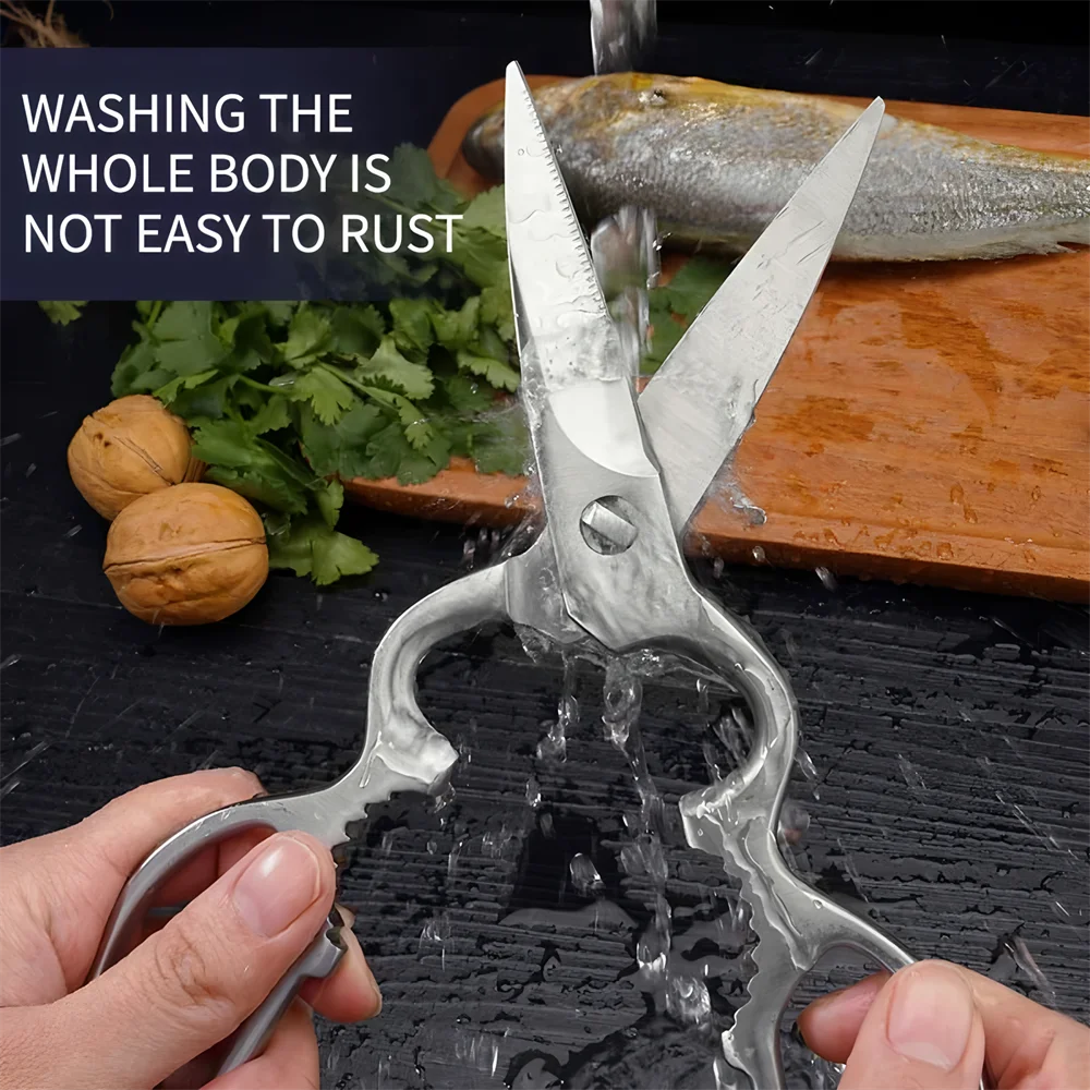 Multi-Functional Kitchen Scissors – Heavy-Duty Cooking Shears Kitchen Scissors Axl
