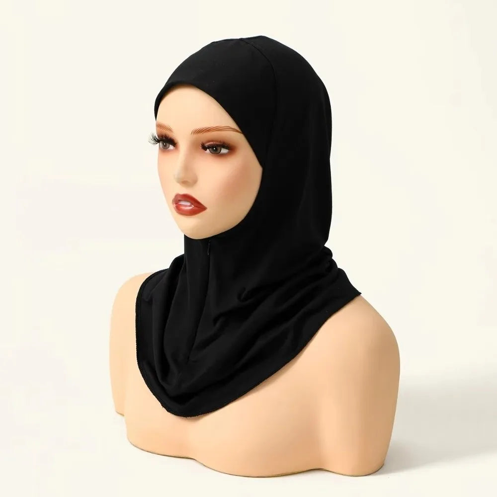 Instant Cap Hijab – Elastic Polyester Underscarf with Zipper Instant Cap Hijab Axl