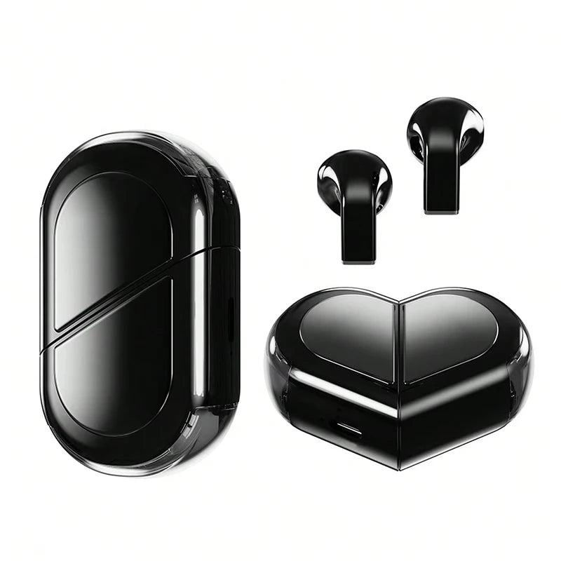 K520 Heart-Shaped Foldable Wireless Bluetooth Headphones Wireless Headphones Axl black