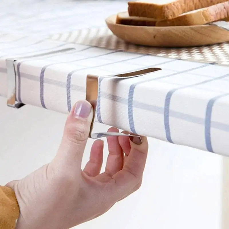 6-Piece Stainless Steel Tablecloth Clips | Adjustable Table Clamps Tablecloth Clips Axl