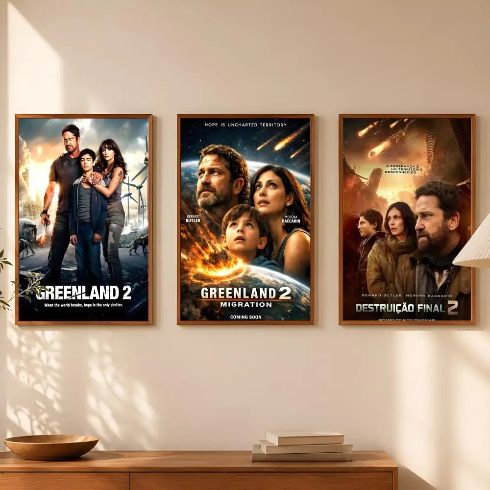 Greenland 2 Migration Movie Poster – Self-Stick HD PVC Wall Art Movie Wall Poster Axl