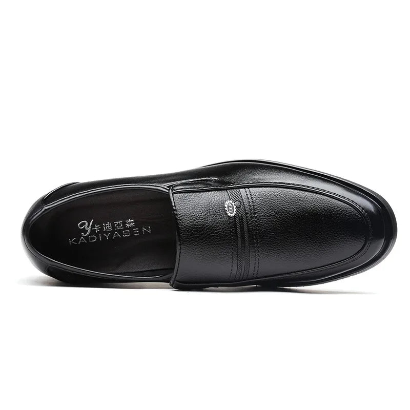 Men's Slip-On Loafers – PU Leather Business Casual Flat Shoes Men's Slip-On Loafers Axl black 41
