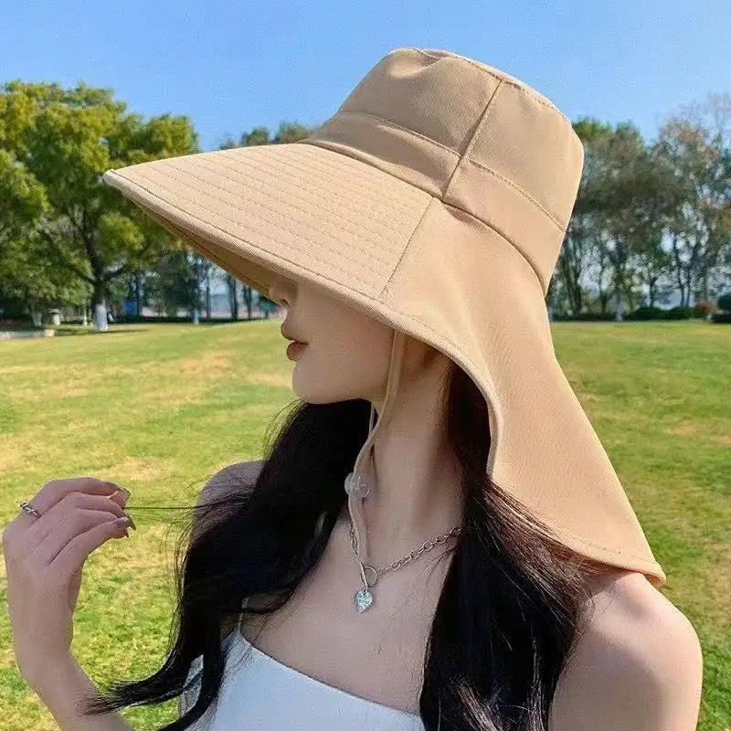 Women's UPF 50+ Wide Brim Sun Hat with Ponytail Slot Wide Brim Sun Hat Axl Khaki one size