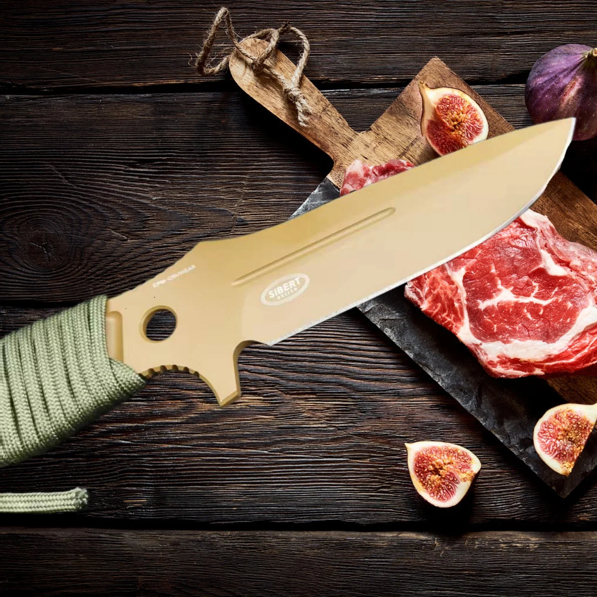 Forged CPM Steel Meat Cleaver & Boning Knife with Cover Kitchen Cleaver Knife Axl