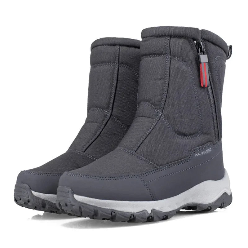 Men's Large Size Warm Plush Snow Boots – Winter High-Top Men's Snow Boots Axl
