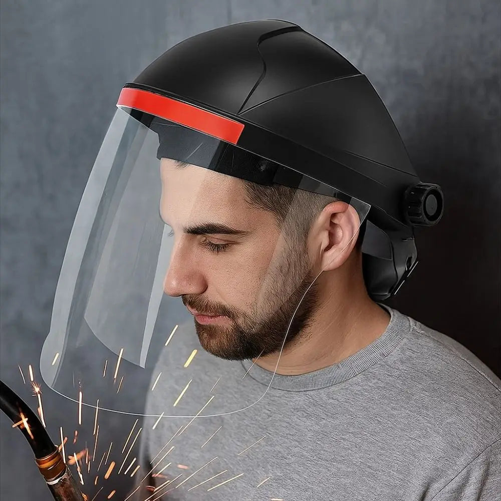 PC Plastic Welding Helmet – Flip Visor, Anti-UV & Anti-Splash Welding Helmet Axl