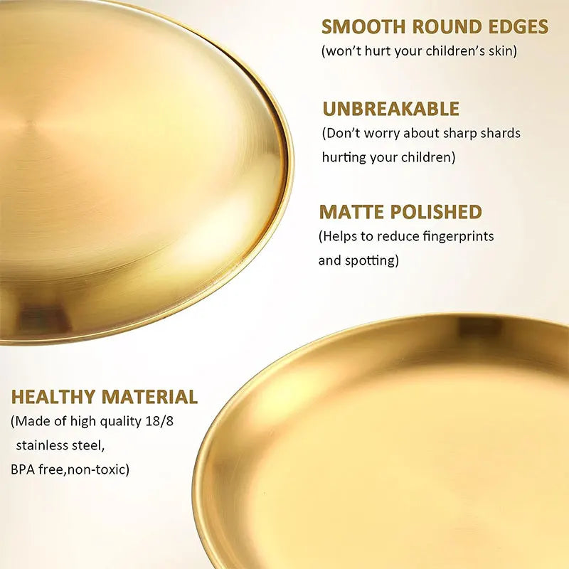 Stainless Steel Camping Plate – Stackable Rust-Proof Dinner Plate Camping Dinner Plate Axl