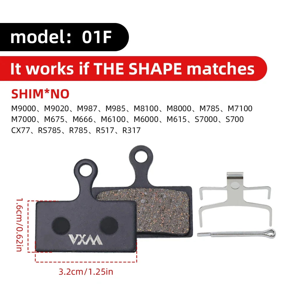 VXM MTB Hydraulic Disc Brake Pads – Semi-Metal, Quiet & Durable Disc Brake Pads Axl 01F