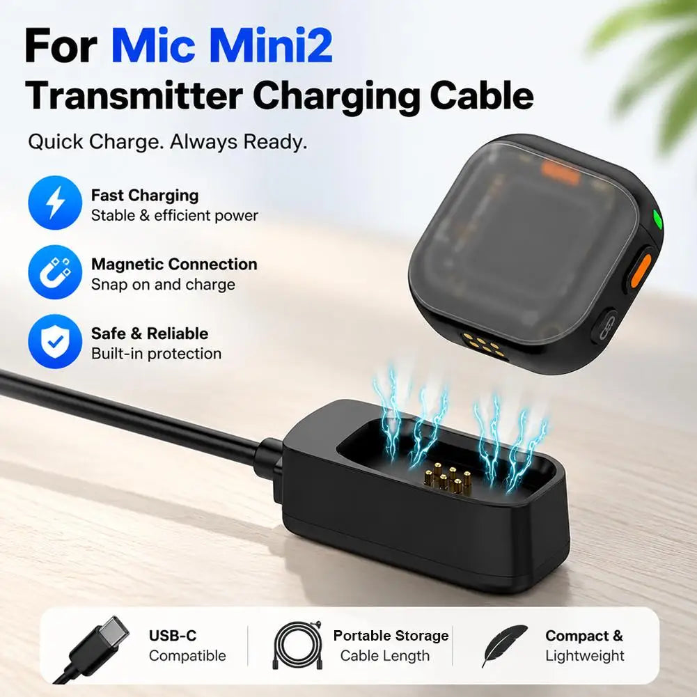 Magnetic Charging Base for DJI Mic Mini 2 – USB-C Dock Magnetic Charging Dock Axl