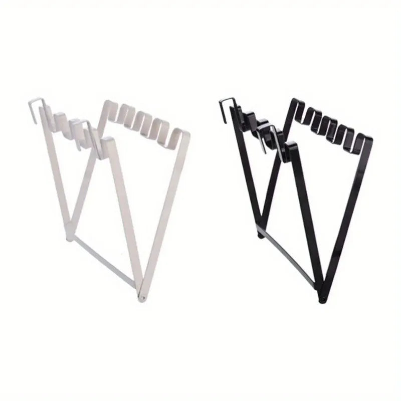 Foldable Over-Door Trash Bag Holder | Kitchen Cabinet Rack Door Storage Rack Axl