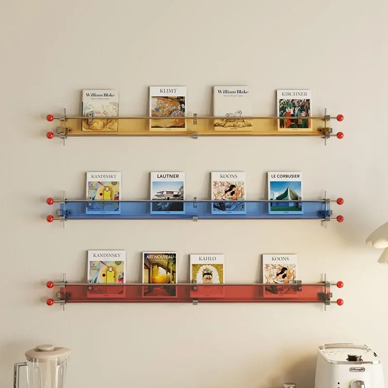 Wall Mounted Bookshelf – Nordic Minimalist Metal Floating Shelf Floating Wall Shelf Axl
