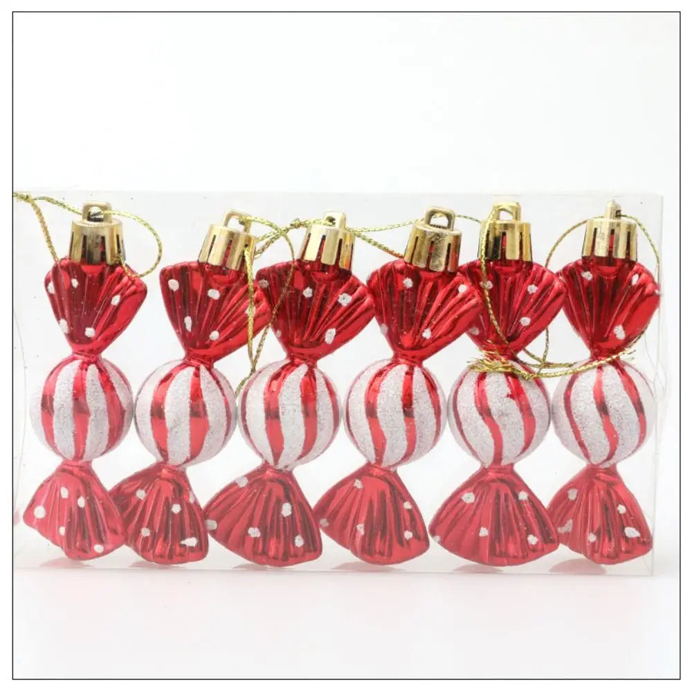 6-Pack Christmas Candy Baubles – Electroplated Tree Ornaments Christmas Ornaments Axl
