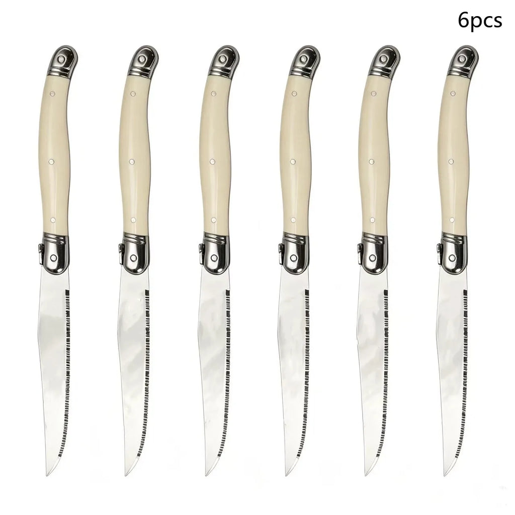 Laguiole Cutlery Set 4–24pc | Ivory Handle Stainless Steel Flatware Cutlery Set Axl 6pcsknifes China Mainland