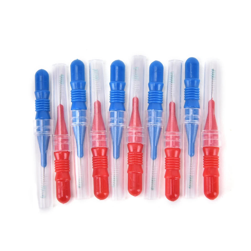 50-Piece Dental Floss Picks – Interdental Brush & Toothpick Dental Floss Picks Axl