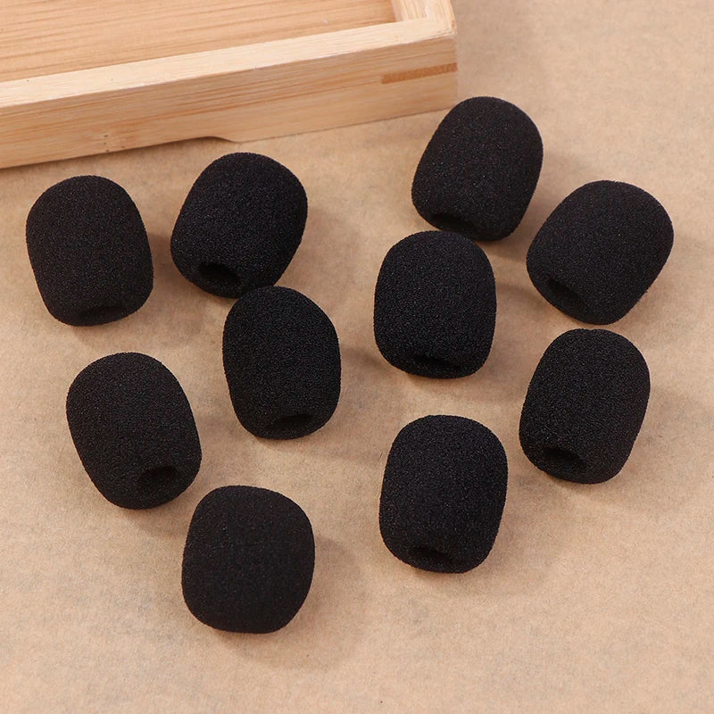 10-Pack Motorcycle Helmet Bluetooth Headset Mic Sponge Cover Mic Windscreen Cover Axl