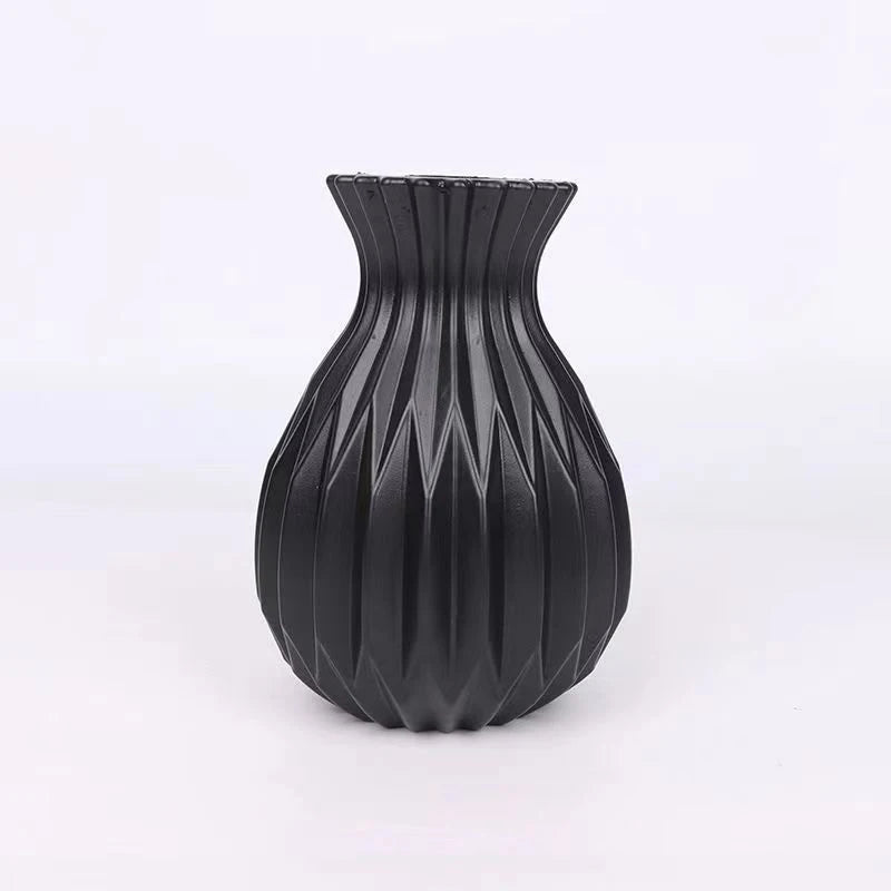 Nordic Imitation Ceramic Flower Vase – Home & Wedding Decor Decorative Flower Vase Axl Black