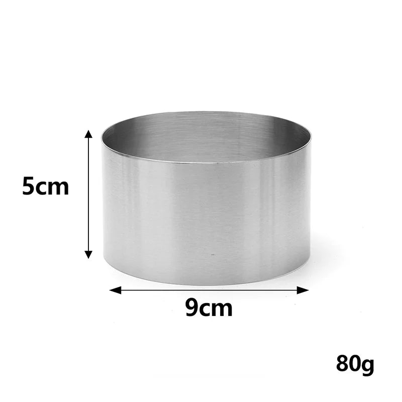 Seamless Stainless Steel Cake Ring Mold | 6 7 8 9cm Cake Ring Mold Axl 9cm