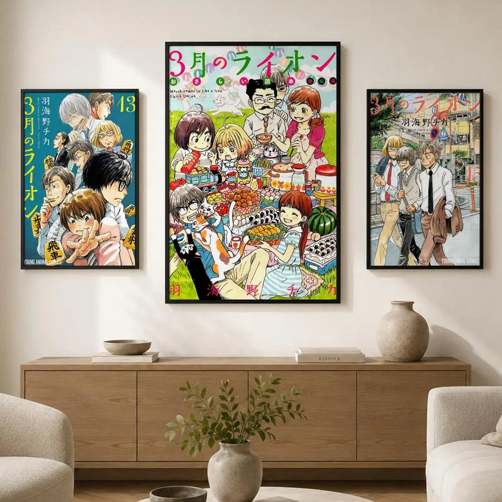 Lion Wall Poster – Self-Adhesive Waterproof HD Art for Home Decor Decorative Wall Poster Axl