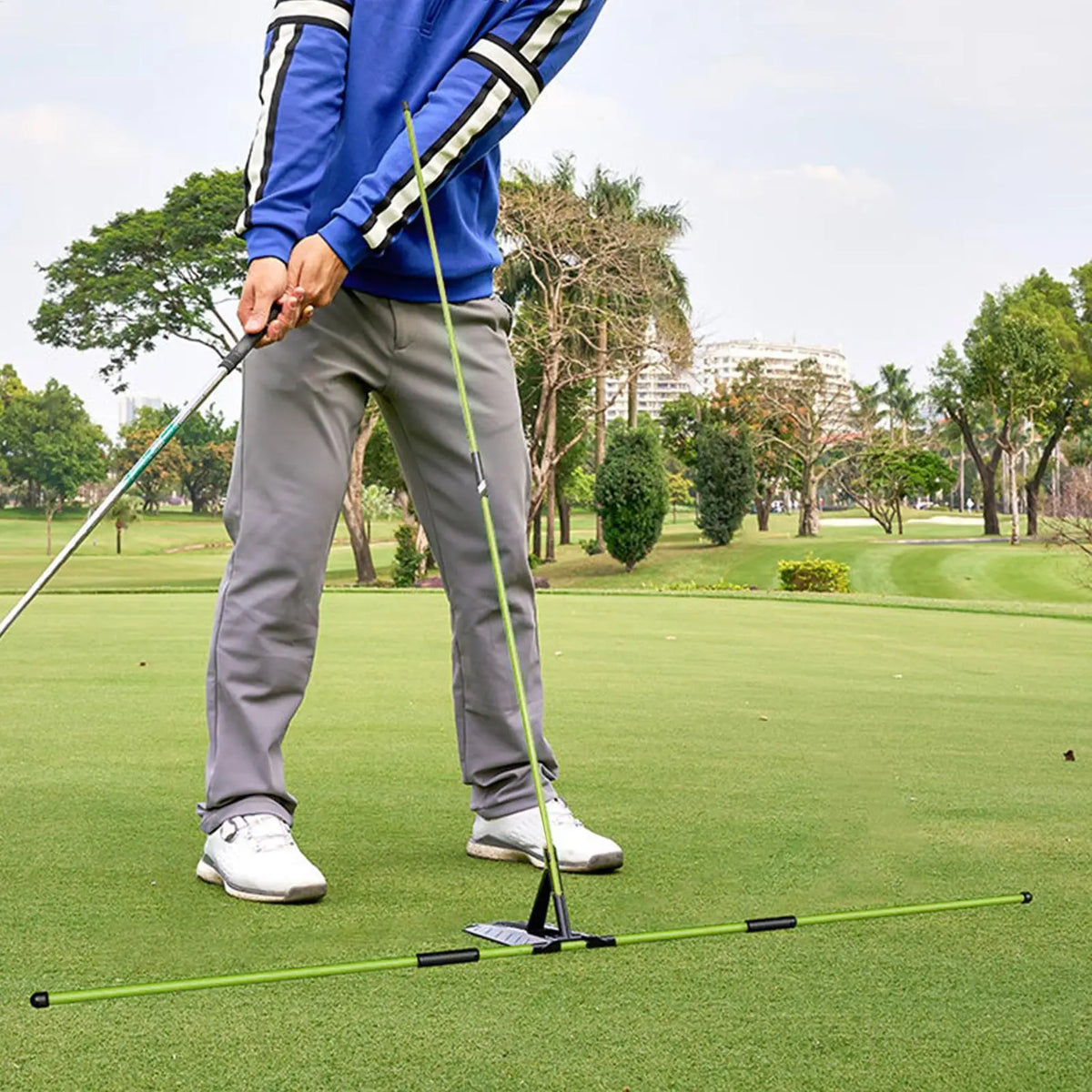 Portable Golf Swing Trainer – Alignment Stick Swing Plane Aid Golf Swing Trainer Axl