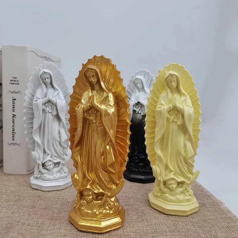 Virgin Mary Resin Figurine – Madonna Home & Porch Decor Religious Figurine Axl