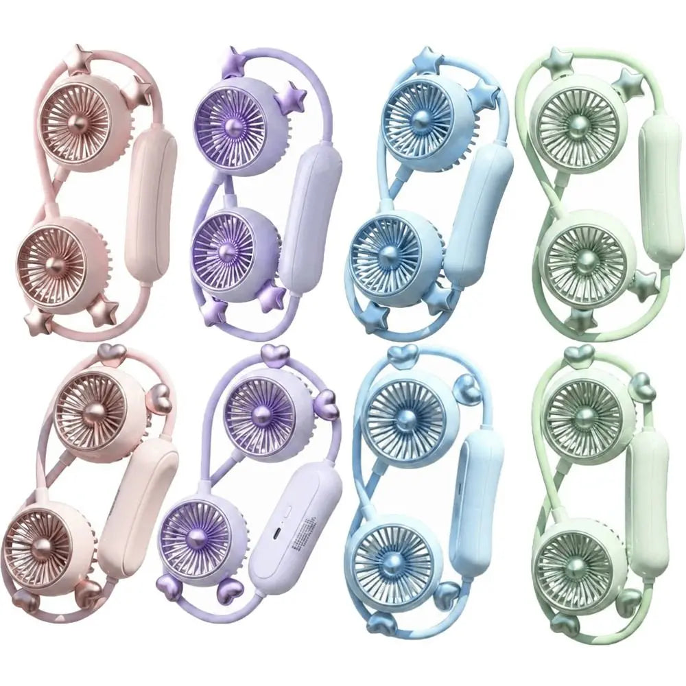 Foldable Hanging Neck Fan – USB Rechargeable Portable Fan Portable Neck Fan Axl