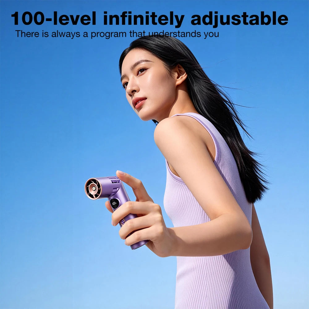 3-in-1 Lipstick Mini Fan – 100 Speeds, Neck & Desk Portable Portable Mini Fan Axl