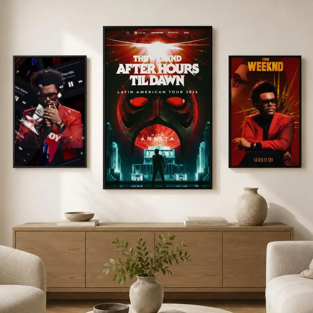 The Weeknd Waterproof PVC Peel-and-Stick HD Wall Poster Wall Art Poster Axl