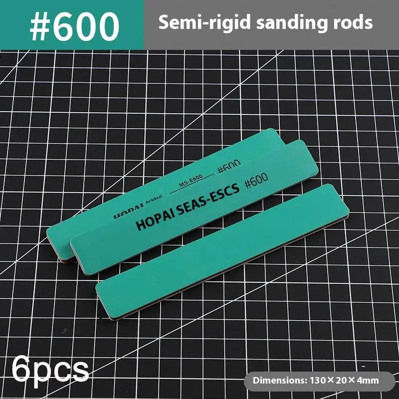 Semi-Rigid Sanding Sticks #400–#1500 | 6-Pack Model Polish Kit Model Sanding Kit Axl P600