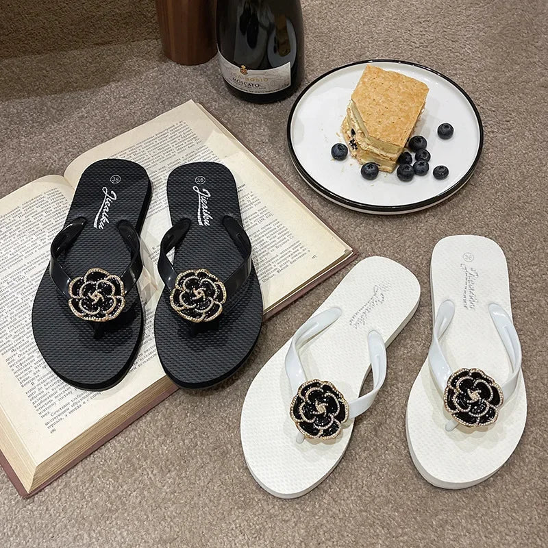 Women's Camellia Flip-Flops – Flat Casual Beach Sandals Women's Flip-Flops Axl
