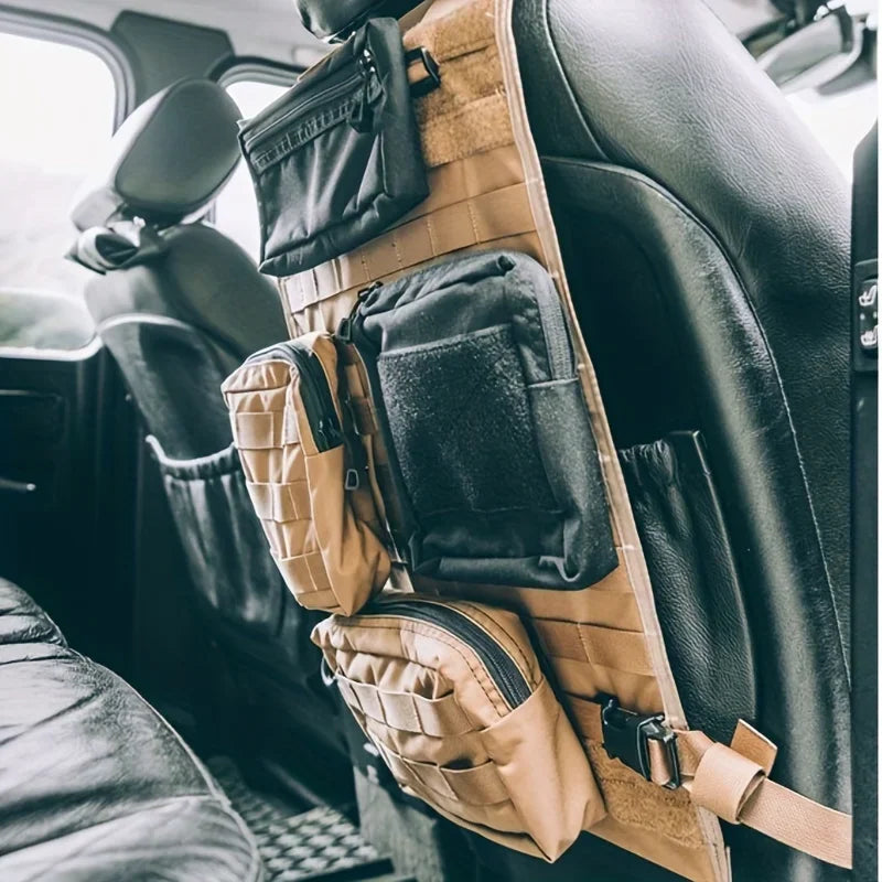 Tactical Car Seat Back Organizer Bag | Multi-Pocket Storage Car Seat Organizer Axl