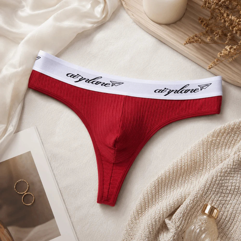 Men's Low Waist T-Back Bikini Briefs – Breathable Thong Underwear Men's Thong Briefs Axl