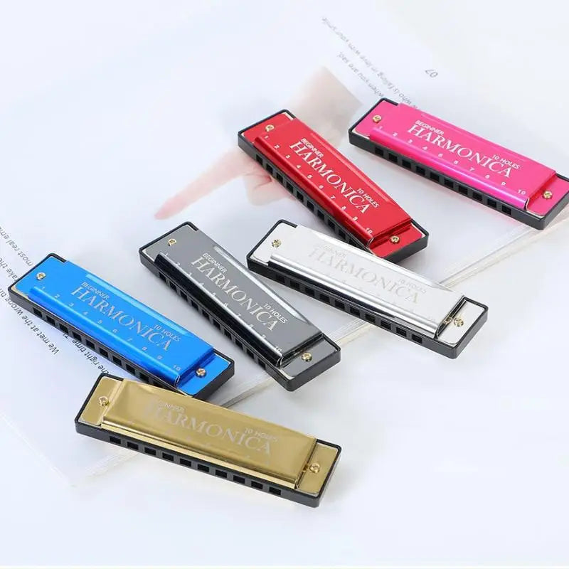 10-Hole Harmonica Key of C with Case | Beginner Gift Beginner Harmonica Axl