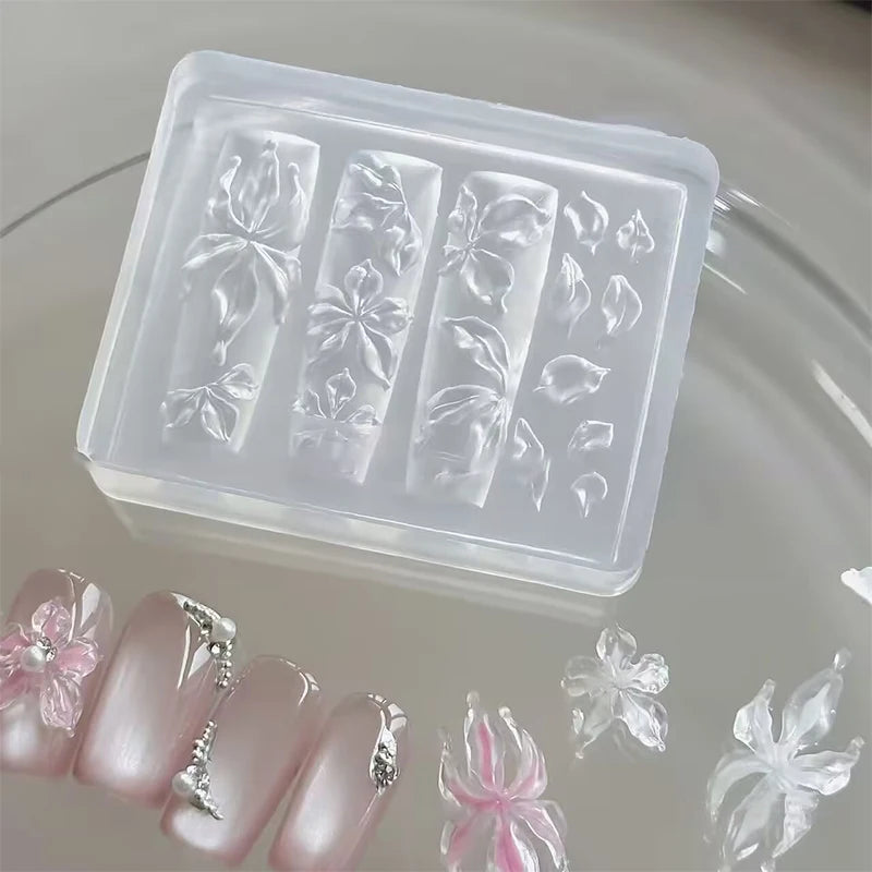 3D Ice Crystal Flower Silicone Nail Art Mold – DIY Acrylic Nail Art Mold Axl
