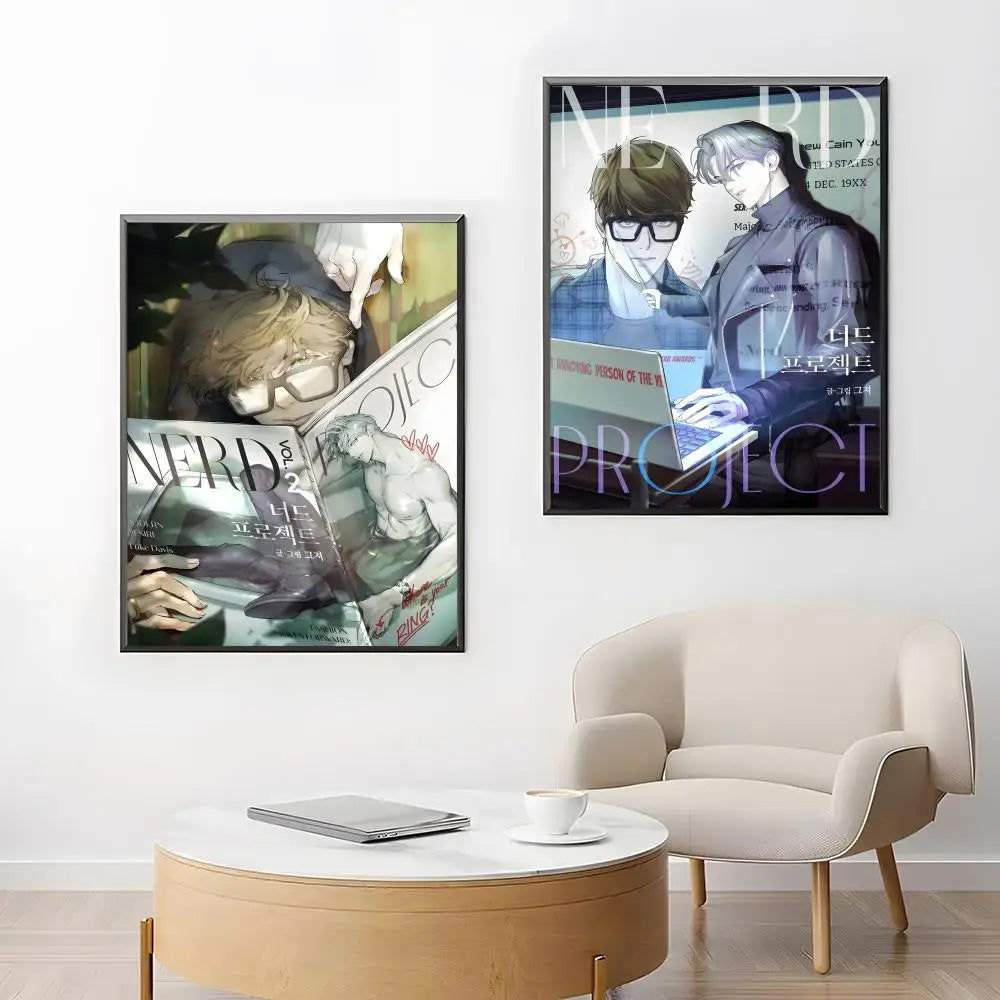 Webtoon BL Art Poster – Self-Adhesive Waterproof Wall Sticker Wall Art Poster Axl