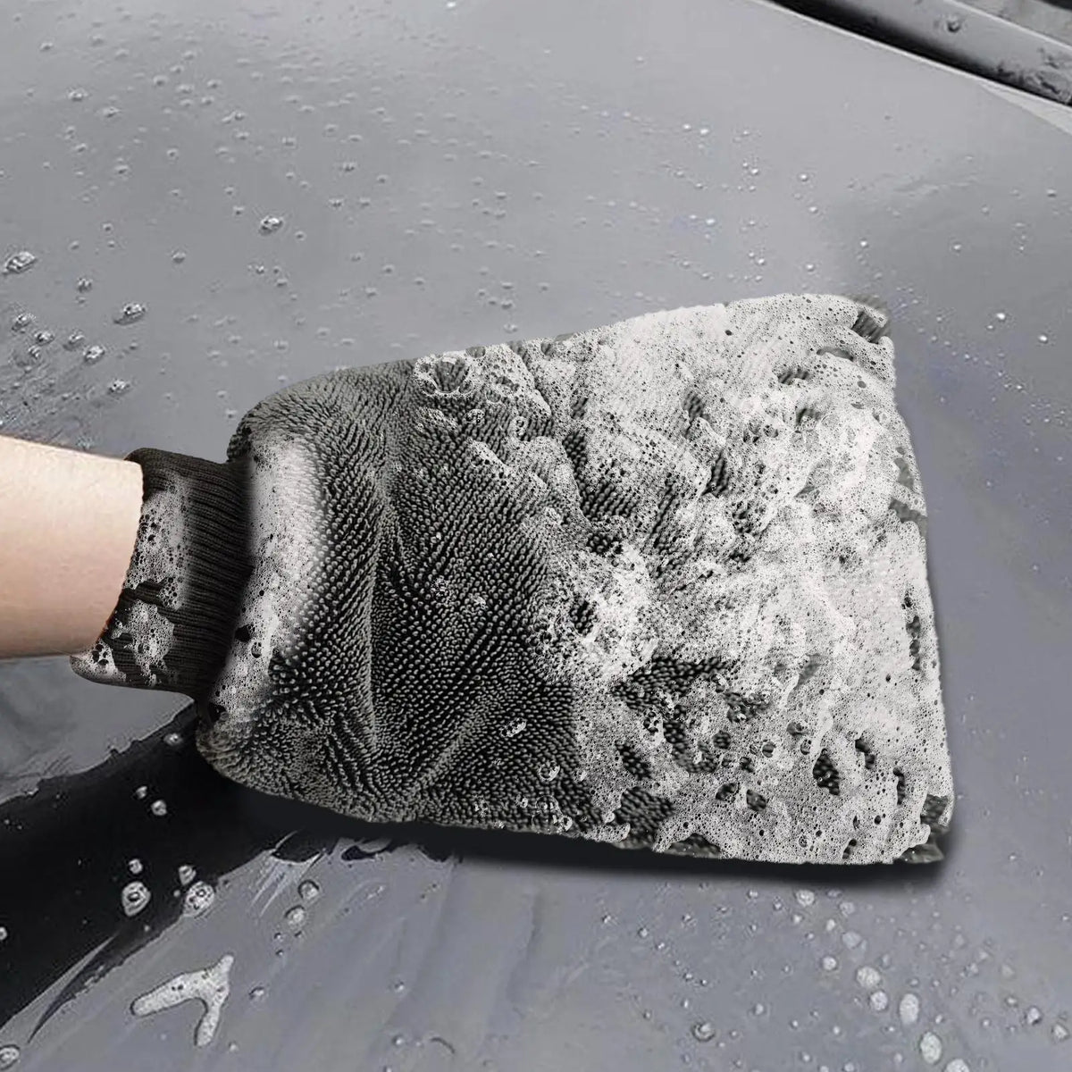 Microfiber Car Wash Mitt – Absorbent Glove for Auto, SUV & RV Car Wash Mitt Axl