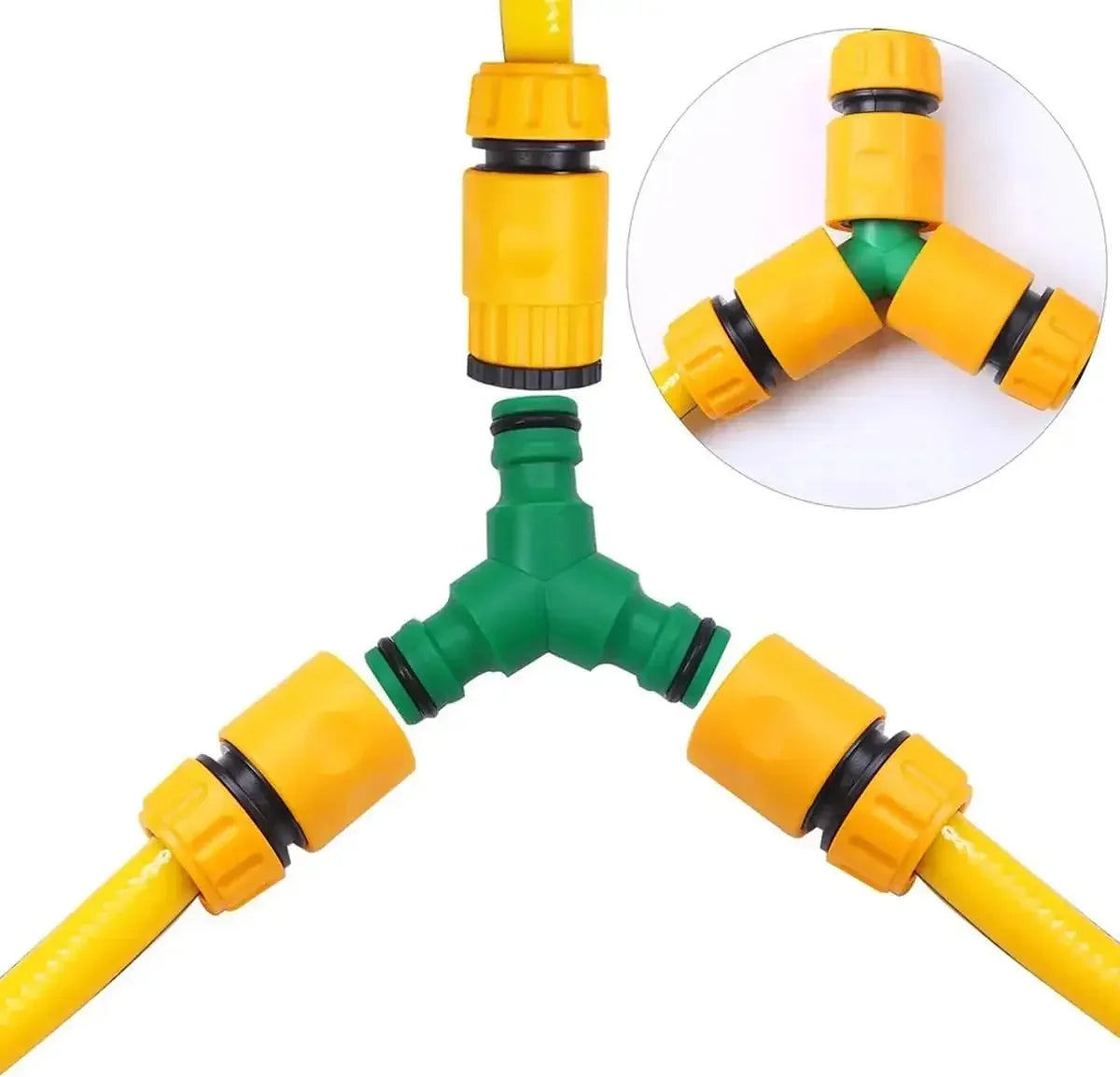 Garden Hose Quick Connector 3/4 & 1/2 Inch Faucet Adapter Hose Faucet Connector Axl